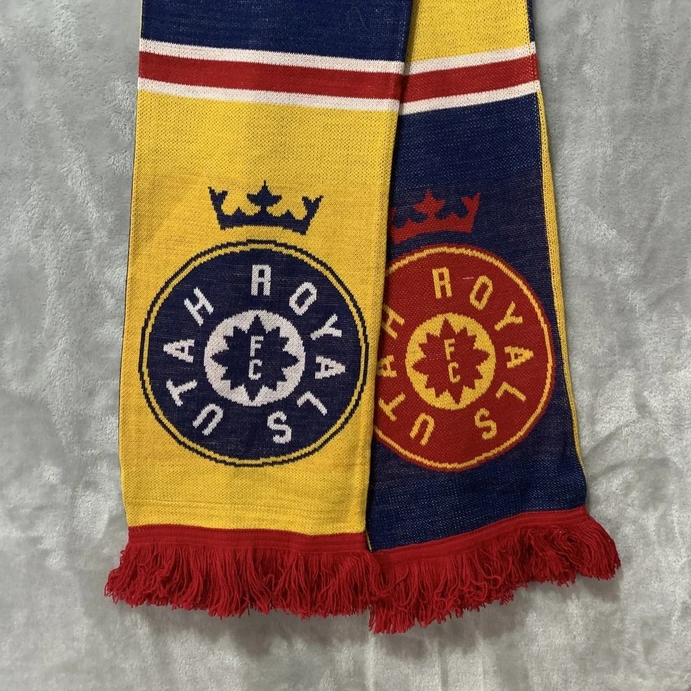 Utah Royals FC Soccer Scarf Ruffneck NWSL Fan Apparel Navy Blue Yellow Red NEW